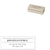 Creëer uw eigen elegante eenvoudige retouradres rubberstempel (Gestempeld)