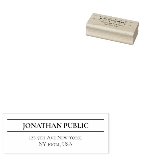 Creëer uw eigen elegante eenvoudige retouradres rubberstempel (Gestempeld)