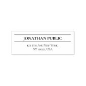 Creëer uw eigen elegante eenvoudige retouradres rubberstempel (Afrduk)