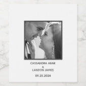 Creëer uw eigen elegante foto wijn etiket (Enkel label)