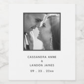 Creëer Uw eigen elegante fotowaslabel Wijn Etiket (Enkel label)