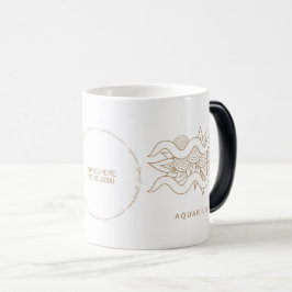 Creëer Uw eigen Elegante Gold & White Aquarius Magische Mok