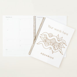Creëer Uw eigen Elegante Gold & White Aquarius Planner