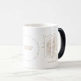 Creëer Uw eigen Elegante Goud & Witte Schorpioen Magische Mok