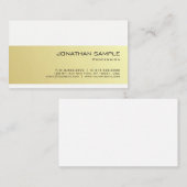 Creëer Uw eigen elegante goudlook Moderne, stijlvo Visitekaartje (Voorkant / Achterkant)