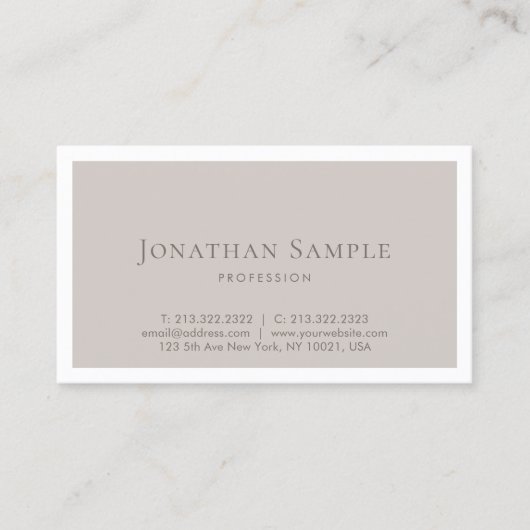 Creëer Uw eigen elegante grafische ontwerp Modern Visitekaartje (Voorkant)