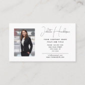 Creëer uw eigen elegante Logo Photo Modern Script Visitekaartje (Voorkant)