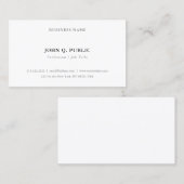 Creëer uw eigen elegante minimalistische eenvoudig visitekaartje (Voorkant / Achterkant)