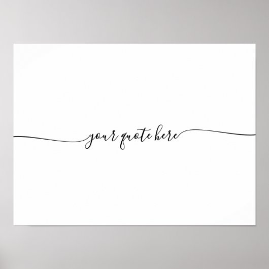 Creëer uw eigen elegante minimalistische offerte o poster (Voorkant)