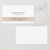 Creëer Uw eigen elegante moderne, eenvoudige Sjabl Visitekaartje (Voorkant / Achterkant)