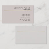 Creëer uw eigen elegante, moderne, minimale vlakte visitekaartje (Voorkant / Achterkant)