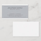 Creëer Uw eigen elegante moderne ontwerpplaat Visitekaartje (Voorkant / Achterkant)