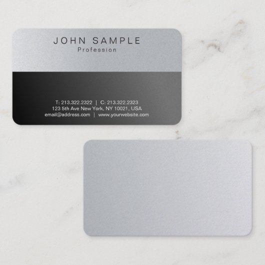 Creëer Uw eigen, elegante, moderne Parelfindustrie Visitekaartje (Voorkant / Achterkant)