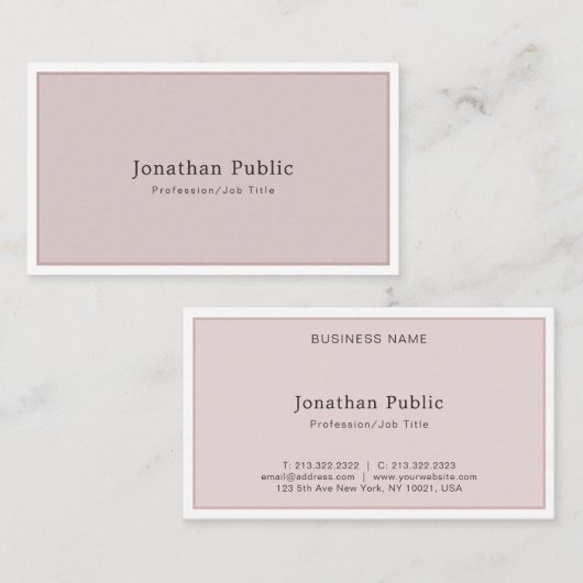 Creëer Uw eigen, elegante, moderne, professionele  Visitekaartje (Voorkant / Achterkant)