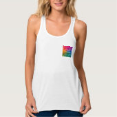 Creëer Uw eigen elegante moderne witte Sjabloon Tanktop (Voorkant)