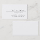 Creëer uw eigen elegante ontwerpminimalistische be visitekaartje (Voorkant / Achterkant)