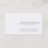 Creëer uw eigen elegante ontwerpminimalistische be visitekaartje (Voorkant)