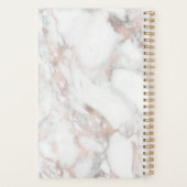 Creëer Uw eigen elegante Roos Gold Marble Blank Planner (Achterkant)
