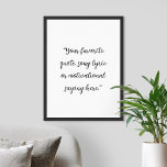 Creëer uw eigen elegante script aangepaste offerte poster<br><div class="desc">Creëer uw eigen aangepaste quote poster wall art. Beschikt over minimalistische elegante script typografie.</div>