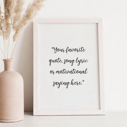 Creëer uw eigen elegante script aangepaste offerte poster