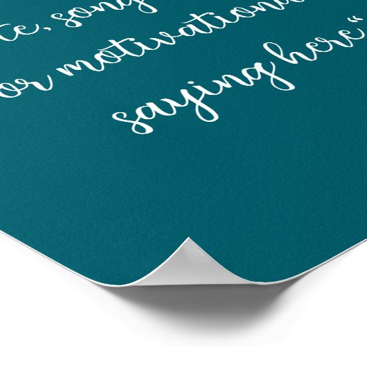 Creëer uw eigen elegante script aangepaste offerte poster (Hoek)