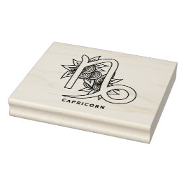 Creëer Uw eigen elegante Steenbok Zodiac Rubberstempel