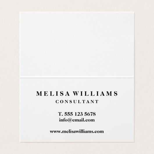 Creëer uw eigen elegante stijl in een stijlvol for visitekaartje (Binnenkant ongevouwen)