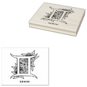 Creëer Uw eigen Elegante Tweelingen Zodiac Rubberstempel (Gestempeld)