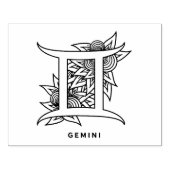 Creëer Uw eigen Elegante Tweelingen Zodiac Rubberstempel (Afrduk)