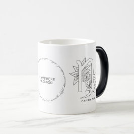 Creëer Uw eigen Elegante Zwart & Wit Steenbok Magische Mok