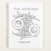 Creëer Uw eigen elegante zwart-witkanker Planner (Voorkant)