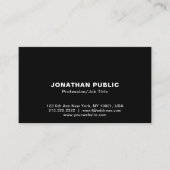 Creëer Uw eigen elegante zwarte, dunne, gladde gla Visitekaartje (Voorkant)