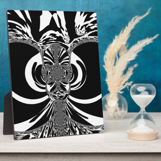 Creëer uw eigen elegante zwarte & witte etnische k fotoplaat (Zijkant)