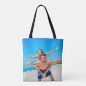 Creëer Uw eigen enkele foto Canvas tas (Achterkant)