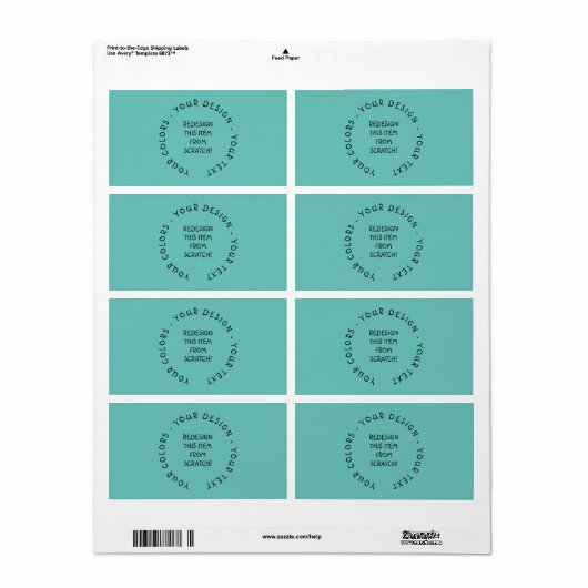 Creëer Uw eigen Etiket (Full Sheet)