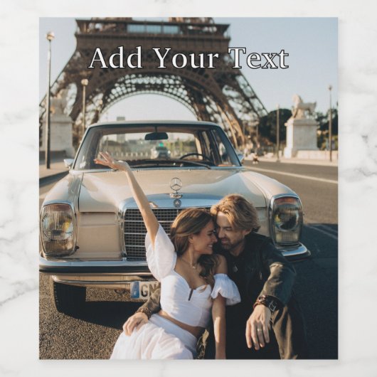 Creëer uw eigen etiketten van wijnflessen! (Enkel label)