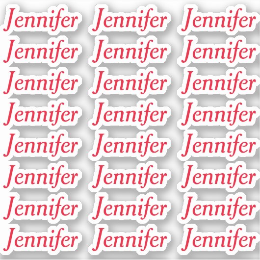 Creëer Uw eigen externe persoonlijke naam Sticker (Voorkant)