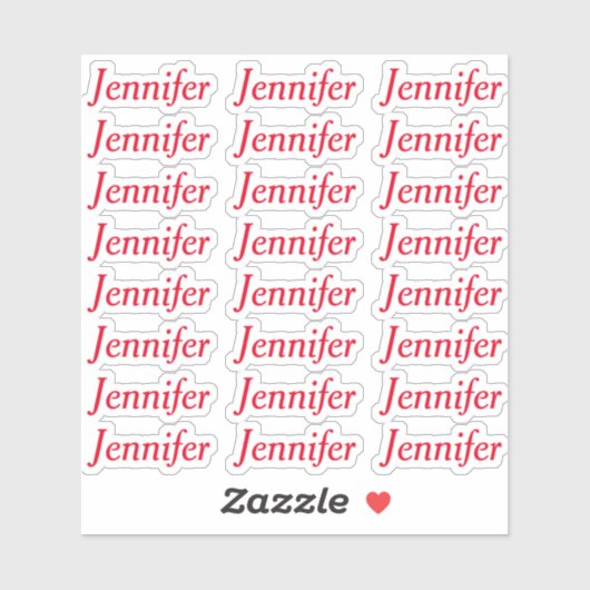 Creëer Uw eigen externe persoonlijke naam Sticker (Vel)