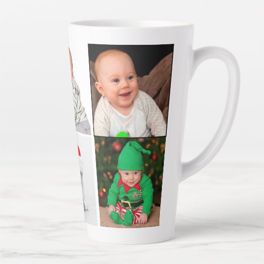 Creëer Uw eigen familie Baby Foto Latte Mok (Rechts)