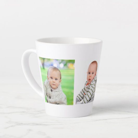 Creëer Uw eigen familie Baby Foto Latte Mok (Linkerhoek)