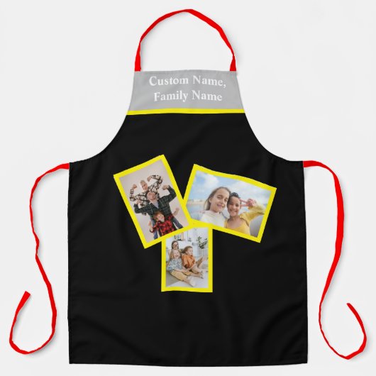 Creëer Uw eigen familie Foto Collage Apron Schort (Voorkant)