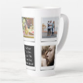 Creëer Uw Eigen Familie Foto Collage Latte Mok (Rechterhoek)