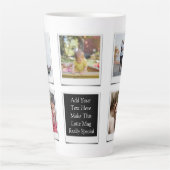 Creëer Uw Eigen Familie Foto Collage Latte Mok (Voorkant)