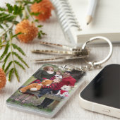 Creëer Uw eigen familie foto gepersonaliseerde Sle Sleutelhanger (Voorkant Rechts)