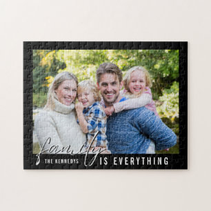 Creëer Uw eigen familie Foto Naam Quote Vakantie Legpuzzel