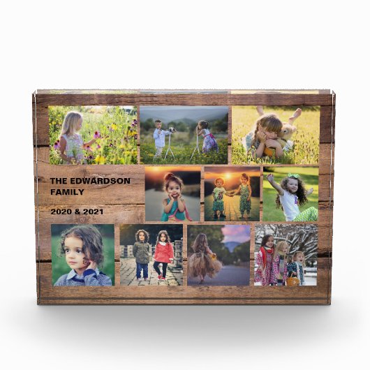 Creëer uw eigen familie fotocollage fotoblok (Voorkant)