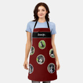 Creëer uw eigen familie huisdier foto collage naam schort (Gedragen)