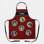 Creëer uw eigen familie huisdier foto collage naam schort (Voorkant)