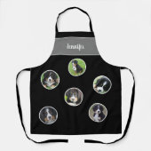 Creëer uw eigen familie huisdier foto collage naam schort (Voorkant)