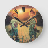 Creëer Uw eigen familie - Keepaardfoto Ronde Klok (Voorkant)